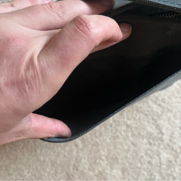 Portland Leather Gray Suede Purse - Picture 4 of 9